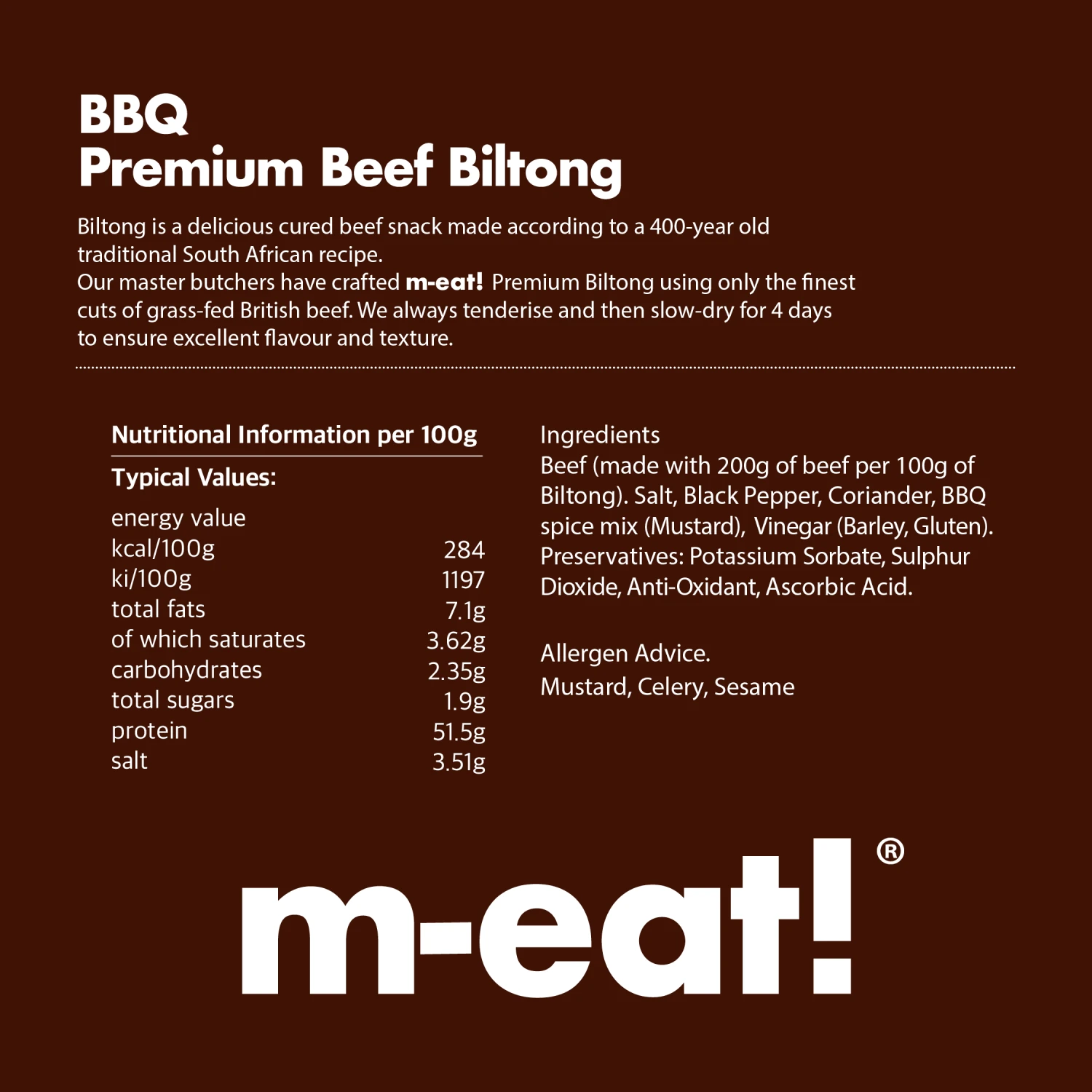 M-eat! Beef Biltong BBQ 35g 4 M-eat! Beef Biltong BBQ 35g - Image 2