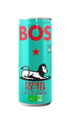 Bos Ice Tea Lime & Ginger 250ml Can
