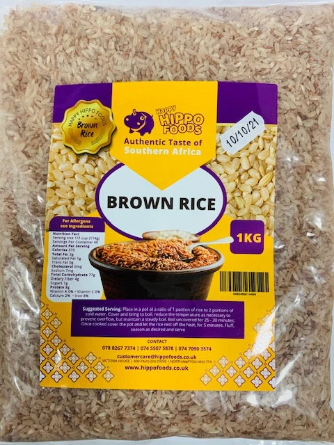 Happy Hippo Brown Rice 1kg 3 Happy Hippo Brown Rice 1kg