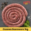 Ossewa 100% Beef Boerewors 1kg 1 Ossewa 100% Beef Boerewors 1kg -Savanna Foods Shop ossewa1